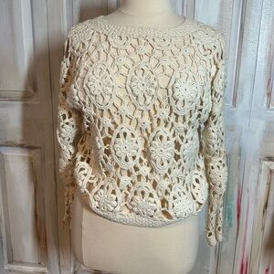 Very cute hand knitted Vintage Crop Top